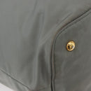 PRADA Tote Bag Nylon Gray Gold Auth ka3714A-15