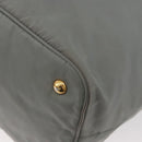 PRADA Tote Bag Nylon Gray Gold Auth ka3714A-16