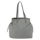 PRADA Tote Bag Nylon Gray Gold Auth ka3714A-2