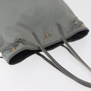 PRADA Tote Bag Nylon Gray Gold Auth ka3714A-6