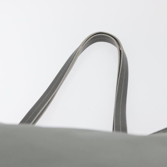 PRADA Tote Bag Nylon Gray Gold Auth ka3714A