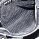 PRADA Shoulder Bag Leather Black Silver Auth ka3716-11