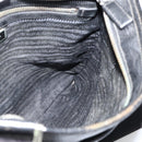 PRADA Shoulder Bag Leather Black Silver Auth ka3716-20