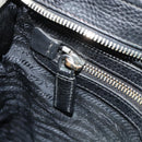 PRADA Shoulder Bag Leather Black Silver Auth ka3716-22