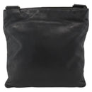 PRADA Shoulder Bag Leather Black Silver Auth ka3716-2