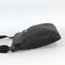 PRADA Shoulder Bag Leather Black Silver Auth ka3716-3