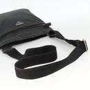 PRADA Shoulder Bag Leather Black Silver Auth ka3716-7