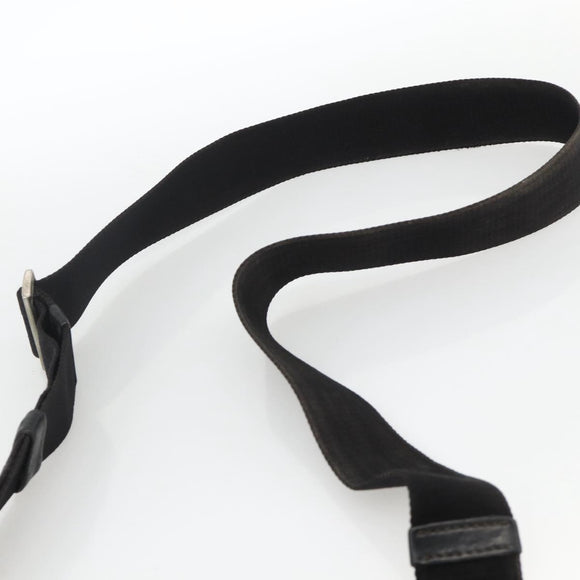 PRADA Shoulder Bag Leather Black Silver Auth ka3716
