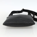 PRADA Shoulder Bag Leather Black Silver Auth ka3716-5