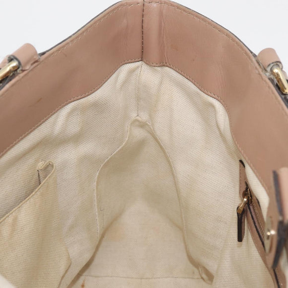 GUCCI GG Canvas Tote Bag Beige Gold 257061 Auth ka3717