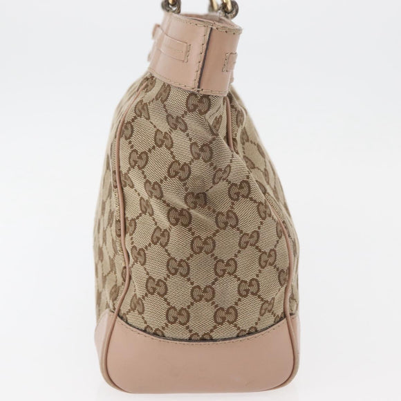 GUCCI GG Canvas Tote Bag Beige Gold 257061 Auth ka3717