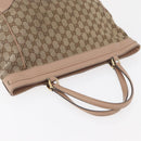 GUCCI GG Canvas Tote Bag Beige Gold 257061 Auth ka3717-6