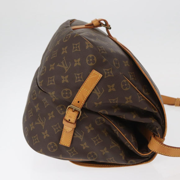 LOUIS VUITTON Monogram Saumur 35 Shoulder Bag M42254 LV Auth ka3718