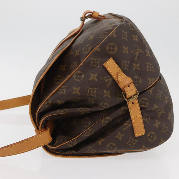 LOUIS VUITTON Monogram Saumur 35 Shoulder Bag M42254 LV Auth ka3718