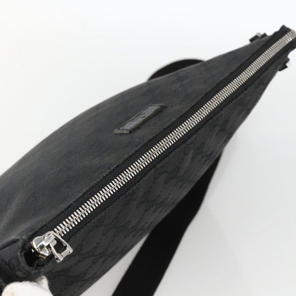 GUCCI GG Canvas Shoulder Bag Black Silver 114273 Auth ka3721