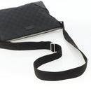 GUCCI GG Canvas Shoulder Bag Black Silver 114273 Auth ka3721-7