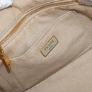 PRADA Canapa MM Hand Bag Canvas Beige Gold Auth ka3723A-10