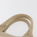 PRADA Canapa MM Hand Bag Canvas Beige Gold Auth ka3723A-8