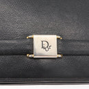 Christian Dior Shoulder Bag Leather Black Gold Auth ka3727-17