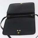 Christian Dior Shoulder Bag Leather Black Gold Auth ka3727-10