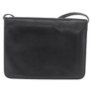 Christian Dior Shoulder Bag Leather Black Gold Auth ka3727-2
