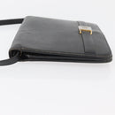 Christian Dior Shoulder Bag Leather Black Gold Auth ka3727-4