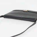 Christian Dior Shoulder Bag Leather Black Gold Auth ka3727-6