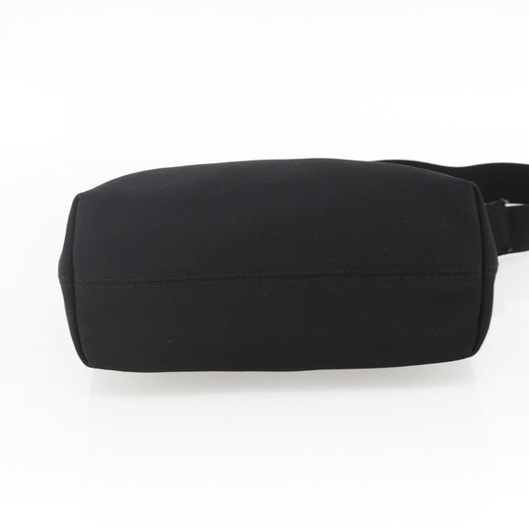 Salvatore Ferragamo Hand Bag Nylon 2way Black Silver Auth ka3729A