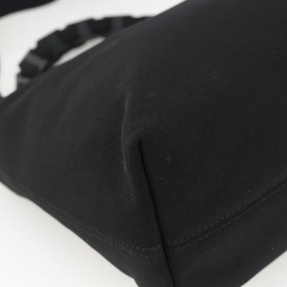 Salvatore Ferragamo Hand Bag Nylon 2way Black Silver Auth ka3729A