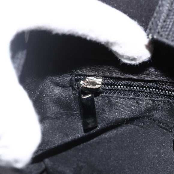 Salvatore Ferragamo Hand Bag Nylon 2way Black Silver Auth ka3729A