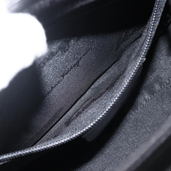 Salvatore Ferragamo Hand Bag Nylon 2way Black Silver Auth ka3729A