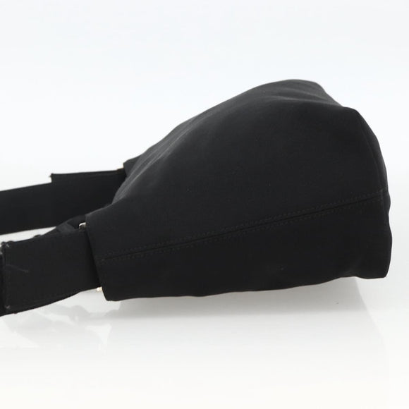 Salvatore Ferragamo Hand Bag Nylon 2way Black Silver Auth ka3729A