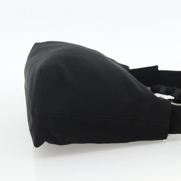 Salvatore Ferragamo Hand Bag Nylon 2way Black Silver Auth ka3729A