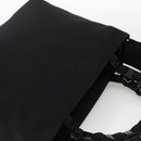 Salvatore Ferragamo Hand Bag Nylon 2way Black Silver Auth ka3729A-6