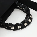 Salvatore Ferragamo Hand Bag Nylon 2way Black Silver Auth ka3729A-7