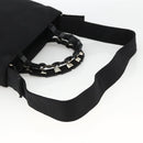 Salvatore Ferragamo Hand Bag Nylon 2way Black Silver Auth ka3729A-9