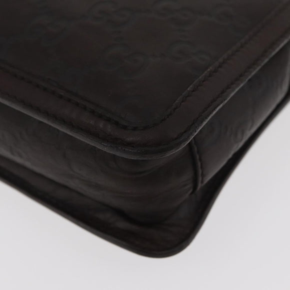 GUCCI GG Canvas Guccissima Clutch Bag Leather Brown 152600 Auth ka3732