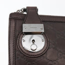 GUCCI GG Canvas Guccissima Clutch Bag Leather Brown 152600 Auth ka3732-9