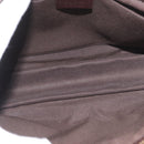 GUCCI GG Canvas Guccissima Clutch Bag Leather Brown 152600 Auth ka3732-11