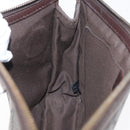 GUCCI GG Canvas Guccissima Clutch Bag Leather Brown 152600 Auth ka3732-19