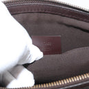 GUCCI GG Canvas Guccissima Clutch Bag Leather Brown 152600 Auth ka3732-12