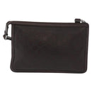 GUCCI GG Canvas Guccissima Clutch Bag Leather Brown 152600 Auth ka3732-2