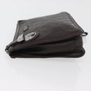 GUCCI GG Canvas Guccissima Clutch Bag Leather Brown 152600 Auth ka3732-4