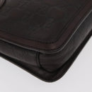 GUCCI GG Canvas Guccissima Clutch Bag Leather Brown 152600 Auth ka3732-8