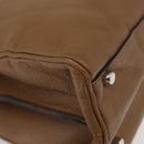 GUCCI Zumi Hand Bag Leather 2way Brown Silver 564714 Auth ka3735-12