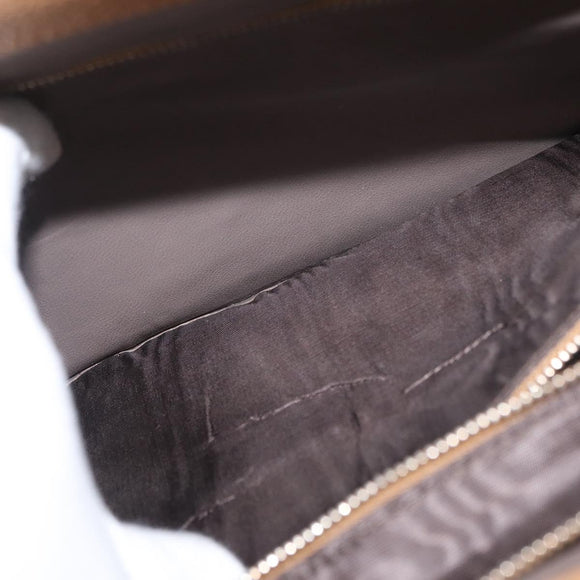 GUCCI Zumi Hand Bag Leather 2way Brown Silver 564714 Auth ka3735