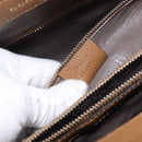 GUCCI Zumi Hand Bag Leather 2way Brown Silver 564714 Auth ka3735-29