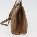 GUCCI Zumi Hand Bag Leather 2way Brown Silver 564714 Auth ka3735-4