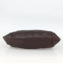 Salvatore Ferragamo Gancini Hand Bag Leather Brown Silver Auth ka3739-5