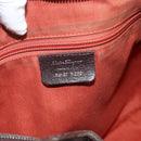 Salvatore Ferragamo Gancini Hand Bag Leather Brown Silver Auth ka3739-12